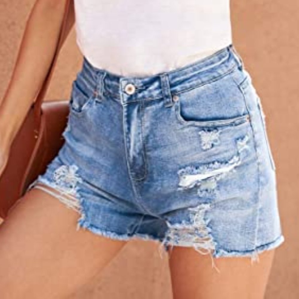 NEW Distressed Denim Shorts